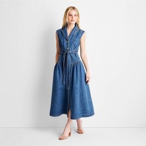 Jenee Naylor by TARGET | Dresses | Womens Sleeveless Denim Buttonfront Midi  Dress Future Collective | Poshmark